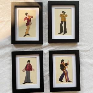 the Beatles yellow submarine framed art